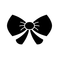 decorative bow icon over white background. vector illustraiton