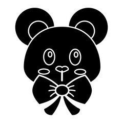 cute mouse icon over white background. vector illustration