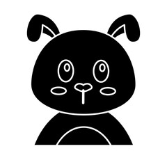 cute dog, cartoon icon over white background. vector illustration