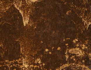 Abstract pattern formed by rust on metal. Background of rusty metal