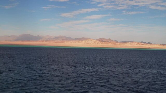 Deserted shore of the Sinai peninsula. Egypt Sinai.