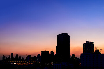 Fototapeta na wymiar Cityscape in twilight