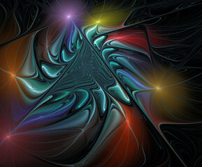 abstract multicolored fractal pattern