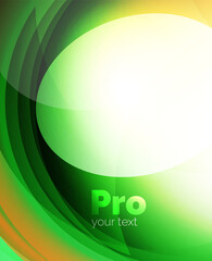 Shiny wave, glass futuristic hi-tech design. Vector abstract background