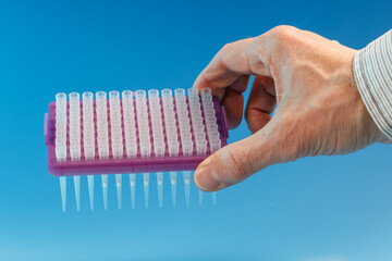 Pipette Tips in rack, A pipette or pipet is a laboratory tool used for chemistry, biology and...