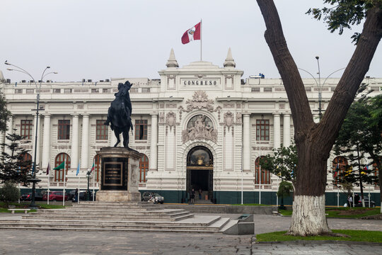 LIMA, PERU - JUNE 5, 2015: Building Of Congress In Lima, Peru.