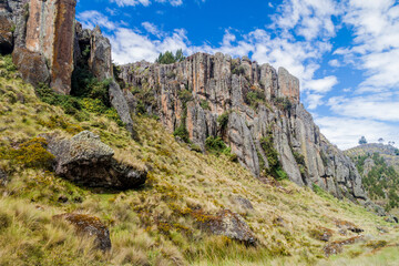 Los Frailones (Stone Monks), rock formations near Cajamarca, Peru.
