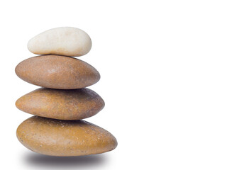 Fototapeta na wymiar stack of stones isolated on white background. clipping path.
