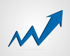Vector 3d arrow business graph illustration. (Vector ESP 10)