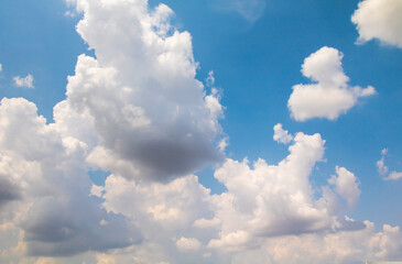 Naklejka na ściany i meble Blue sky and white cloudy.