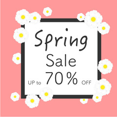 Bright spring banners design. Vector resizable illustration.	