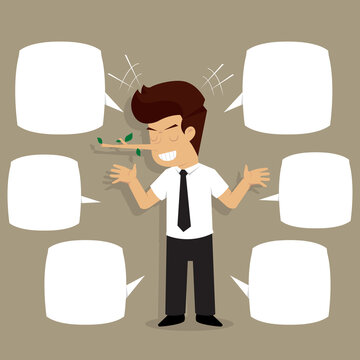 businessman presentation and latent deceit