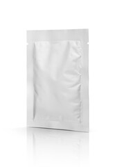 blank packaging foil sachet isolated on white background