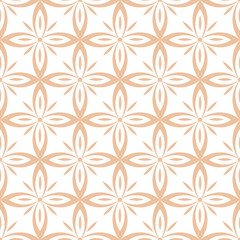 Abstract geometric pattern. A seamless background. Orange and white texture.