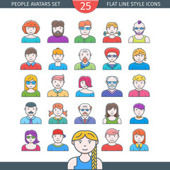 people avatar icons set