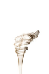 Smoke on a white background