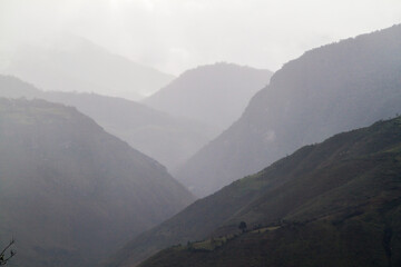 Mountains near Leymebamba village in northern Peru