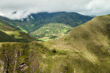 Cloud forest mountains near Kuelap archeological site, northern Peru.