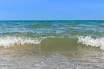 Wave on the sea coast line