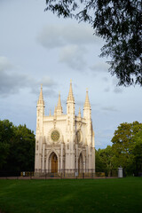 Gothic chapel in Peterhof. Petersburg.