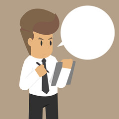 businessman with confidence in the work