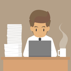 businessman with confidence in the work