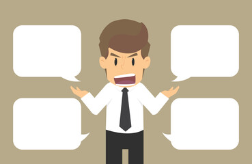 business Man Talking disputed issues