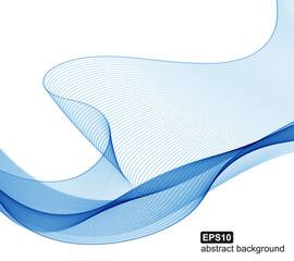 Vector abstract blue waves background.