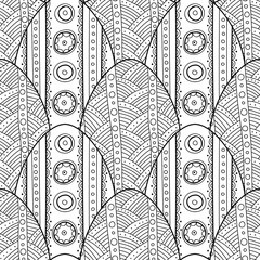 Sewing fabric with Black, white seamless pattern of decorative eggs for ...