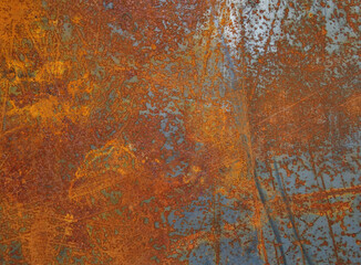 Rusty metal texture or rusty metal background. Grunge retro vintage of rusty metal plate.