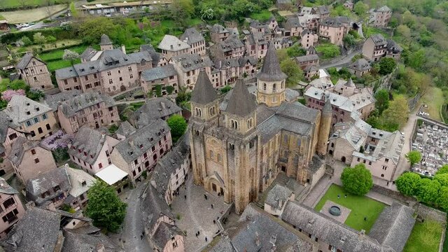 Conques: town and abbey-church of Sainte-Foy, southern France