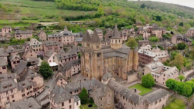Conques: town and abbey-church of Sainte-Foy, southern France