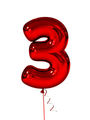 3 Inflatable figures red. 3d render