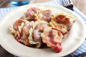 Traditional Polish dumplings Pierogi ruskie