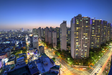Naklejka premium Miasto Seul, Korea