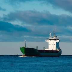 Green cargo ship