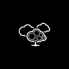 Cloud Services Icon. Flat Design.