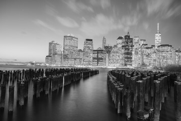 NYC skyline Black and white