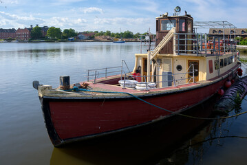 Traditional Tourist Boat Moored on Oulton Broad