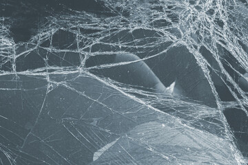 Broken windshield in car accident