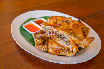 Grilled chicken with spicy sauce Thai Style food