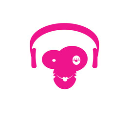 Cute Monkey Logo Illustrator Design