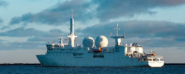 White military ship