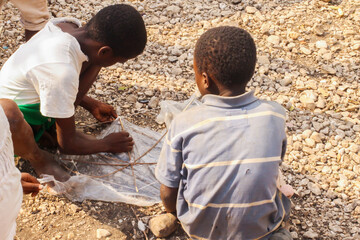 Playtime in Haiti - obrazy, fototapety, plakaty