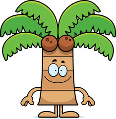 Fototapeta na wymiar Happy Cartoon Palm Tree