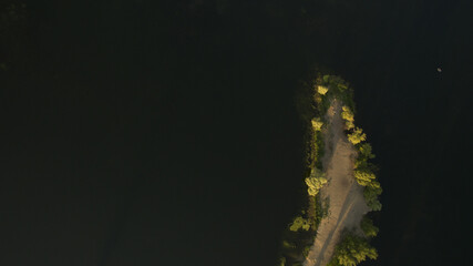 Beautiful island removed from the drone