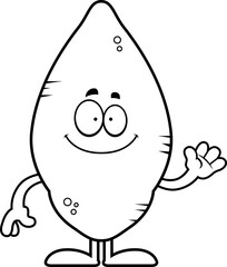 Cartoon Sweet Potato Waving