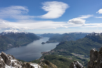 Lake Como and Menaggio from a Mountainside