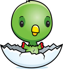 Cartoon Baby Parrot Hatching