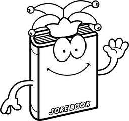 Cartoon Joke Book Waving